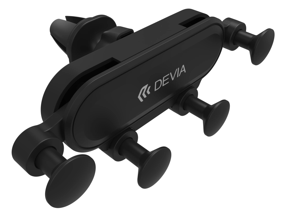 Devia ST359781 univerzális szellőzőrácsba illeszthető fekete autós telefontartó