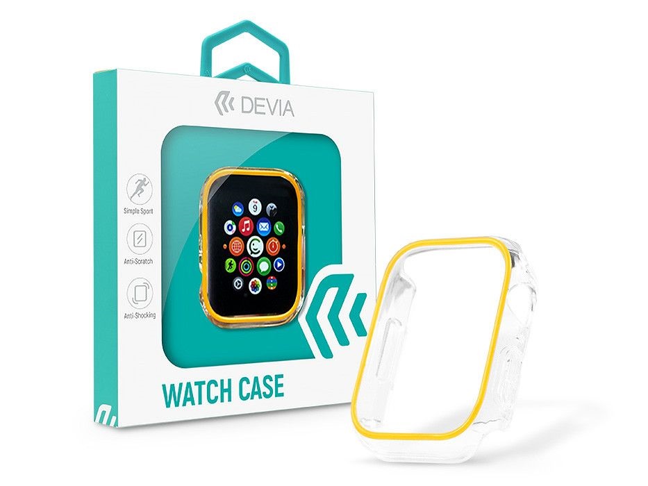 Devia ST365324 Apple Watch 40mm arany szilikon védőtok