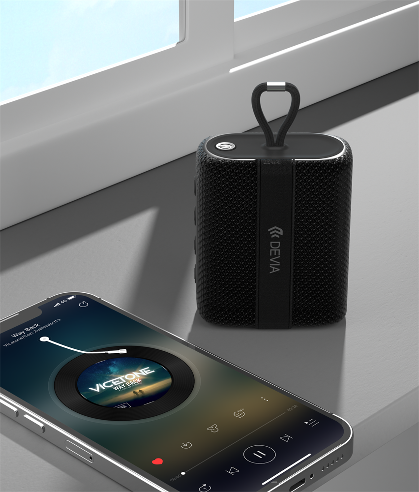 Devia ST379277 fekete bluetooth hangszóró