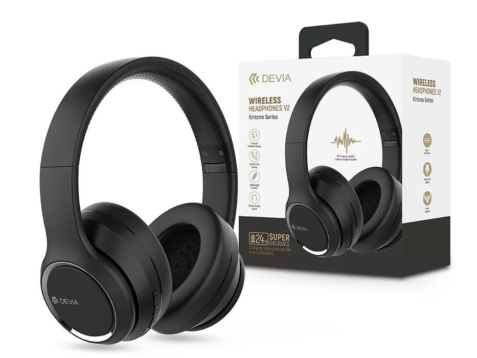 Devia ST379512 fekete bluetooth fejhallgató