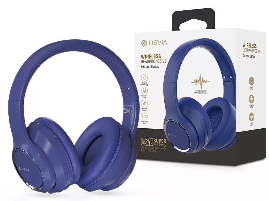 Devia ST383540 kék Bluetooth fejhallgató