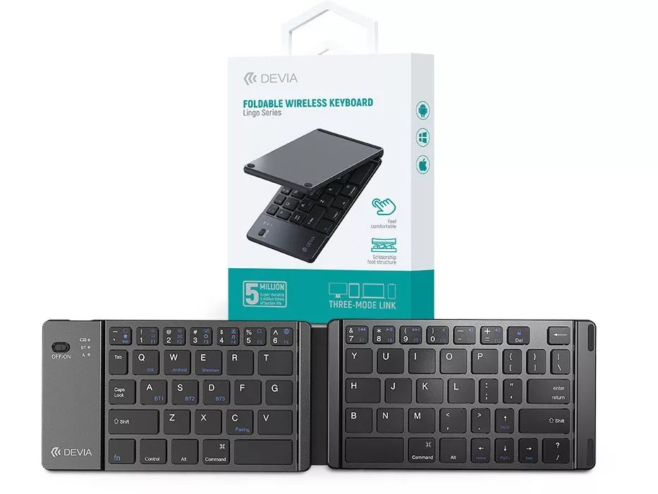 Devia ST387470 Lingo angol összecsukható vezeték nélküli Bluetooth billentyűzet