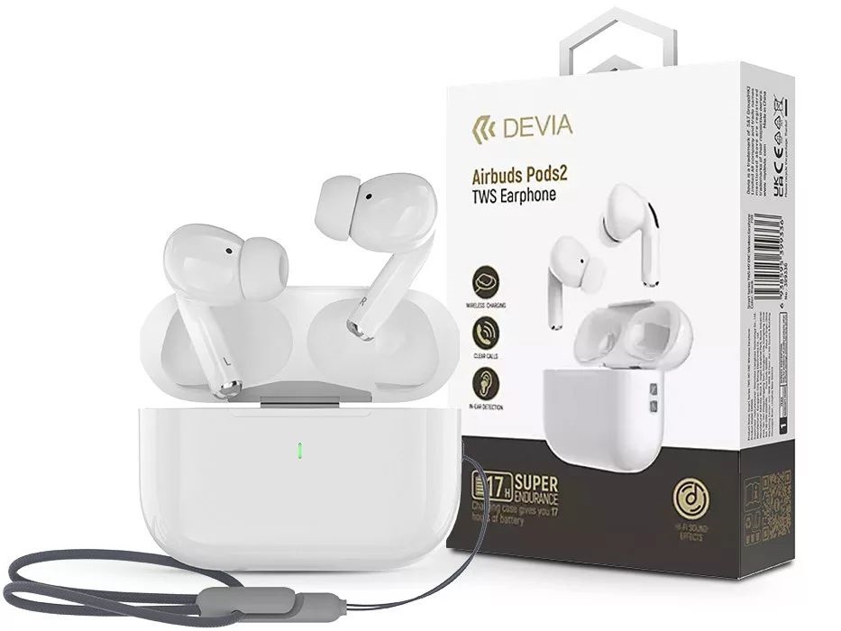 Devia ST399138 Airbuds Pods2 True Wireless Bluetooth fehér fülhallgató