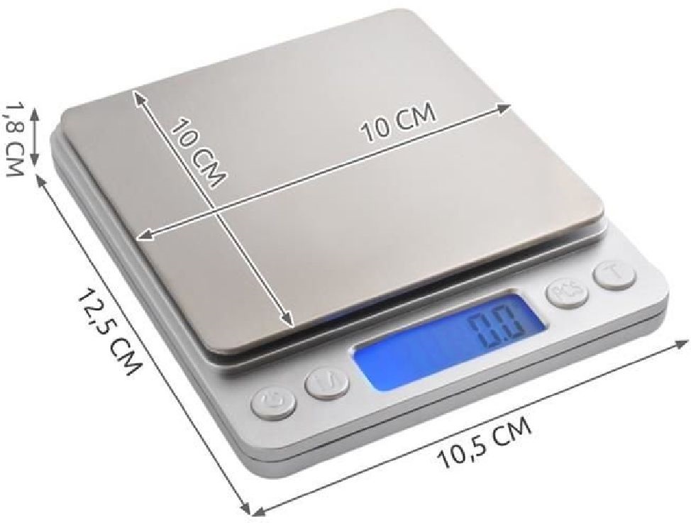 Ruhhy 2kg-ig digitális ékszer és konyhai mérleg