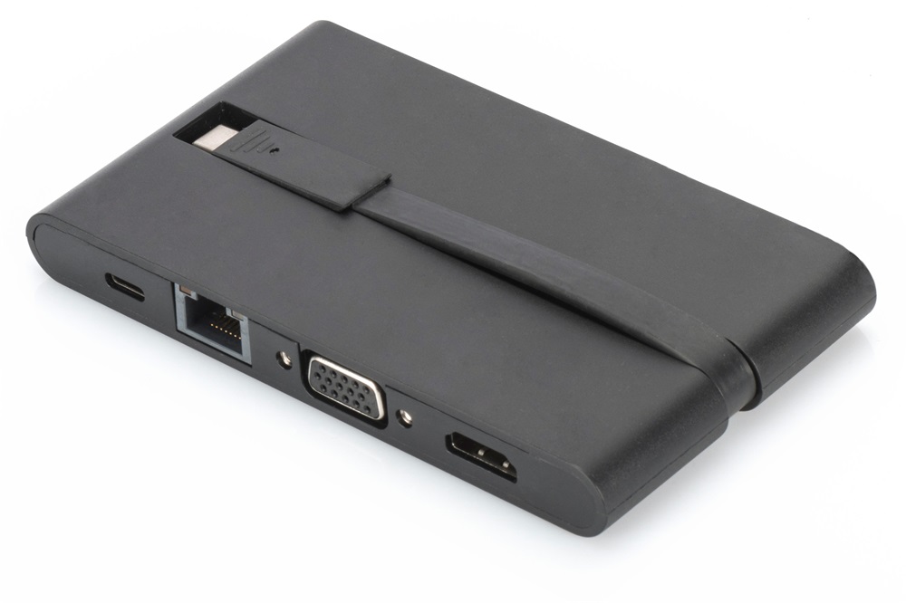 Digitus DA-70865 USB-C utazó 9 portos univerzális notebook dokkoló állomás