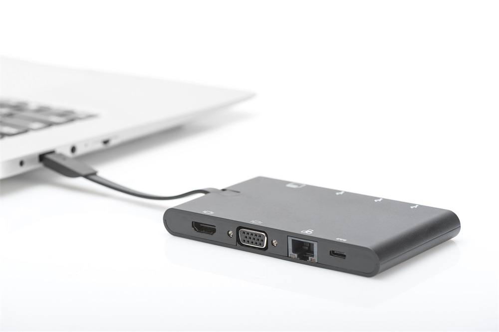 Digitus DA-70865 USB-C utazó 9 portos univerzális notebook dokkoló állomás