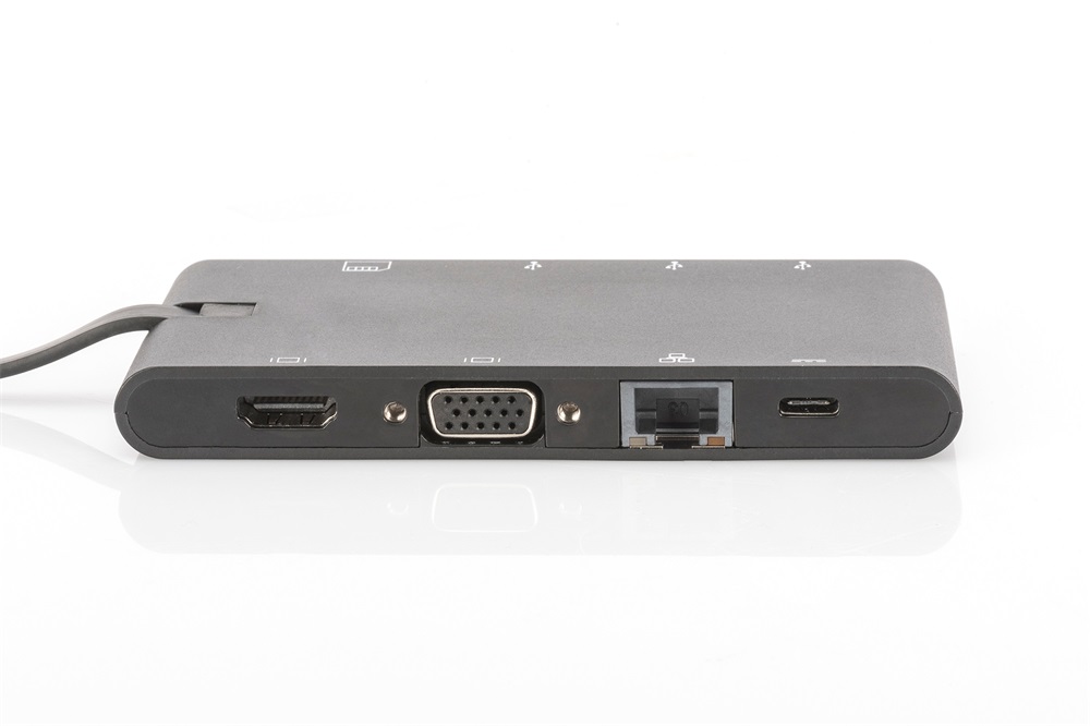 Digitus DA-70865 USB-C utazó 9 portos univerzális notebook dokkoló állomás