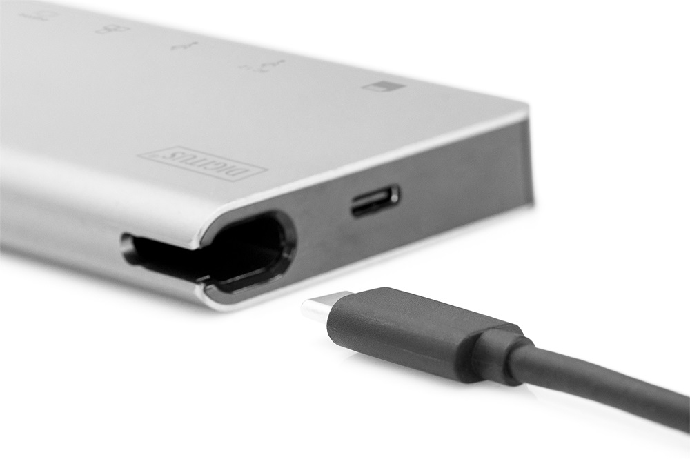 Digitus DA-70866 USB-C utazó 8 portos univerzális notebook dokkoló állomás