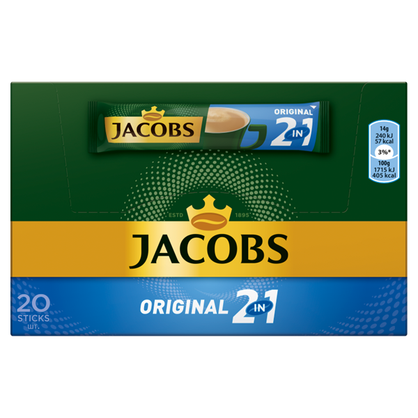 Douwe Egberts Jacobs 2in1 20x12,4g instant kávékeverék csomag