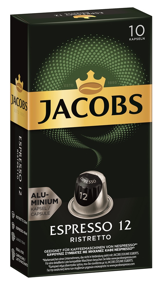 Douwe Egberts Jacobs Espresso Ristretto Nespresso kompatibilis 10 db kávékapszula