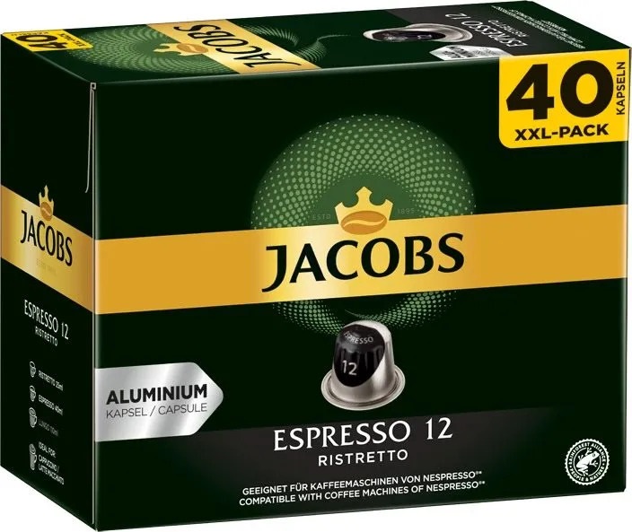 Douwe Egberts Jacobs Ristretto 12 Nespresso kompatibilis 40db kávékapszula