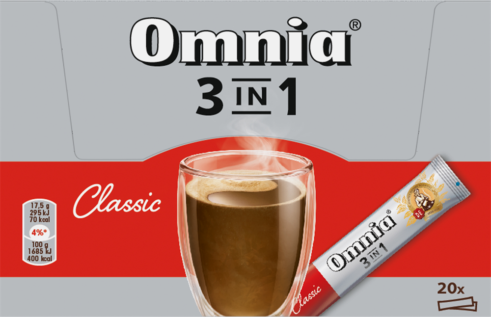 Douwe Egberts Omnia Classic 3in1 20x11,1g instant kávékeverék csomag