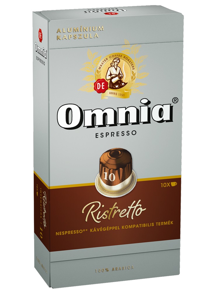 Douwe Egberts Omnia Ristretto Nespresso kompatibilis 10 db kávékapszula