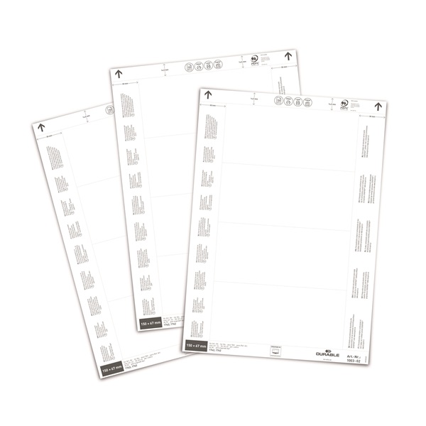 Durable 150x67 mm 80 db/cs logisztikai zsebhez betétlap