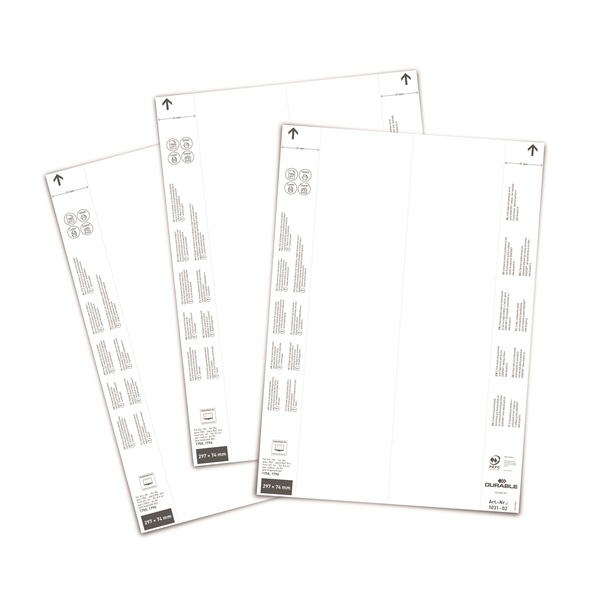 Durable 297x74 mm 40 db/cs logisztikai zsebhez betétlap