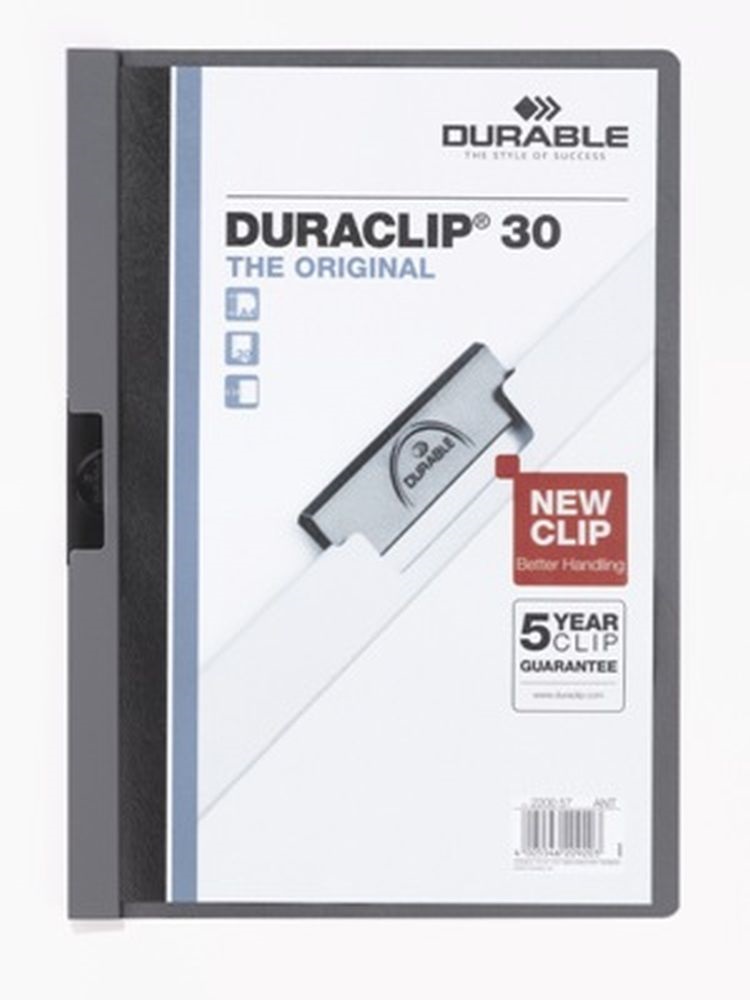 Durable Duraclip A4 30lapos fekete clip-mappa