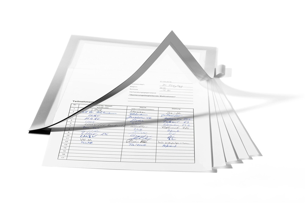 Durable Duraframe Magnetic Note A4 1db/csomag ezüst infokeret