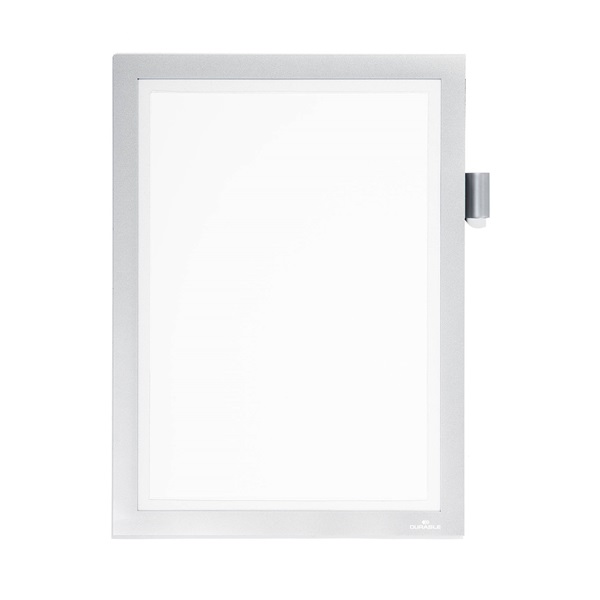 Durable Duraframe Magnetic Note A4 1db/csomag ezüst infokeret