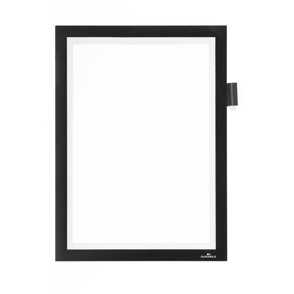 Durable Duraframe Magnetic Note A4 fekete infokeret