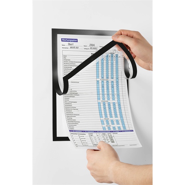 Durable Duraframe Magnetic Note A4 fekete infokeret