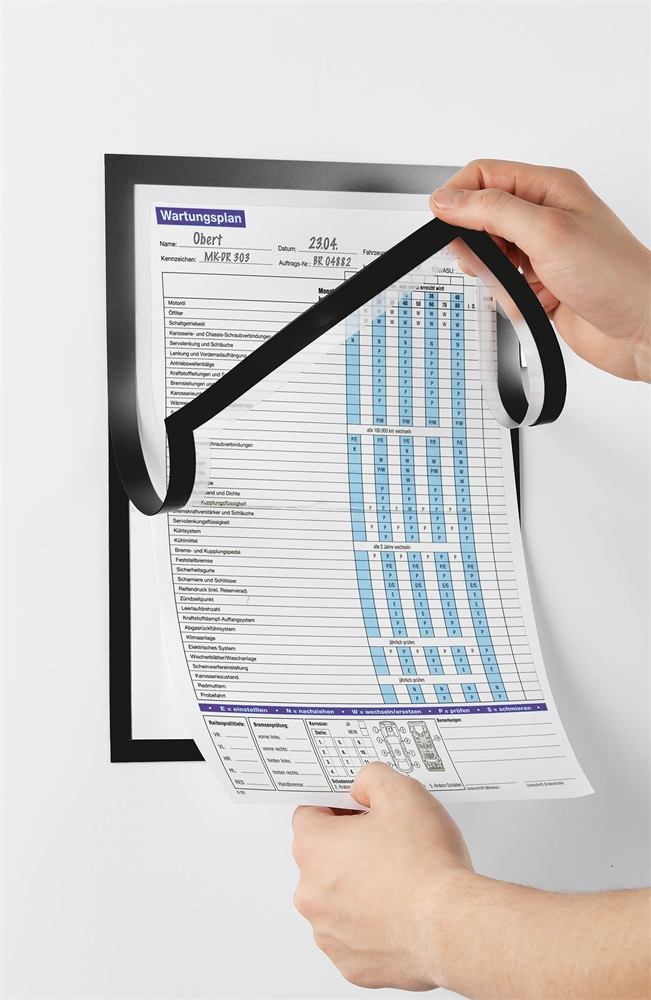 Durable Duraframe Magnetic Note A4 fekete infokeret