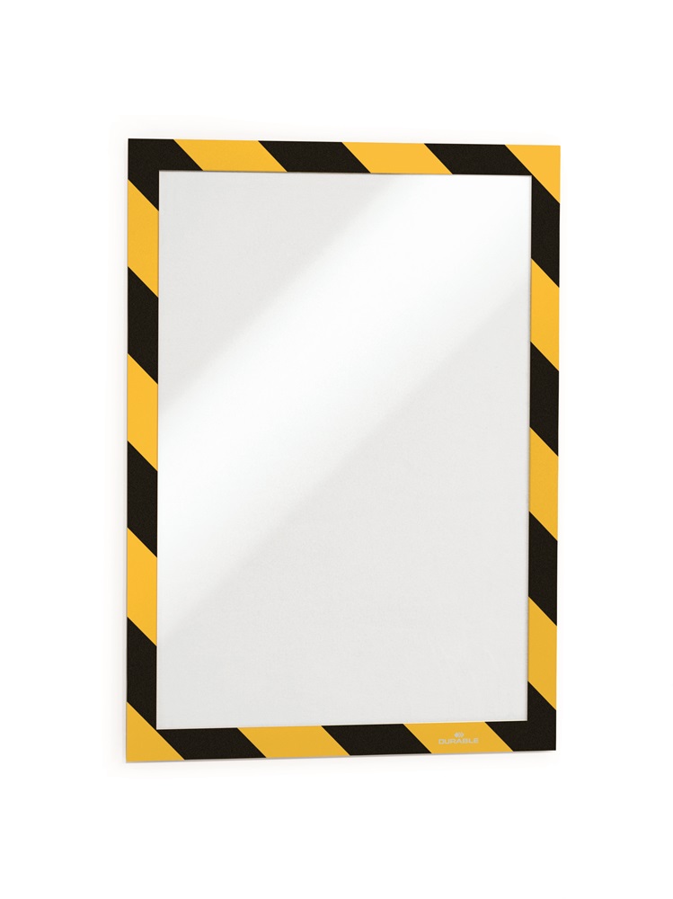 Durable Duraframe Security A4 2db/cs öntapadó sárga/fekete infokeret