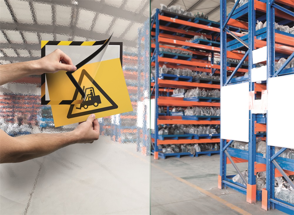 Durable Duraframe Security A4 2db/cs öntapadó sárga/fekete infokeret