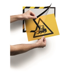 Durable Duraframe Security A4 2db/cs öntapadó sárga/fekete infokeret