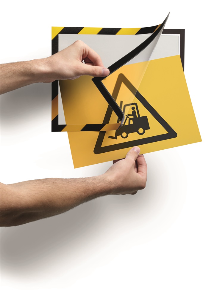 Durable Duraframe Security A4 2db/cs öntapadó sárga/fekete infokeret