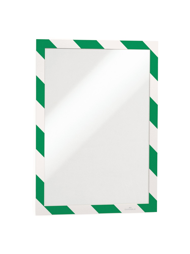 Durable Duraframe Security A4 2db/cs öntapadó zöld/fehér infokeret
