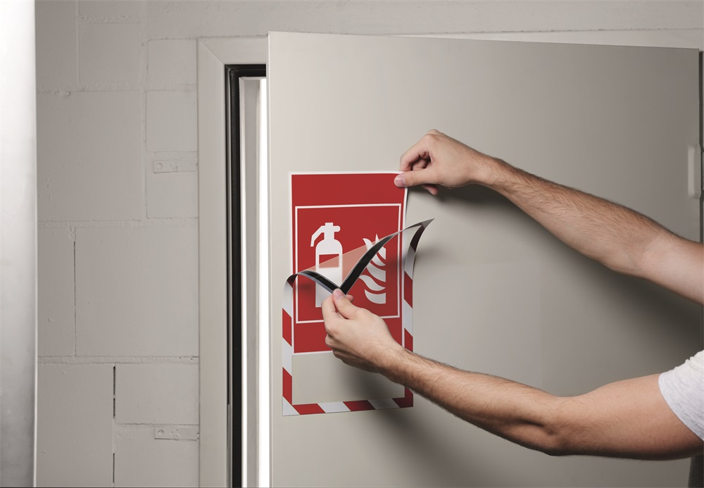 Durable Duraframe Security Magnetic A4 5db/cs piros/fehér infokeret