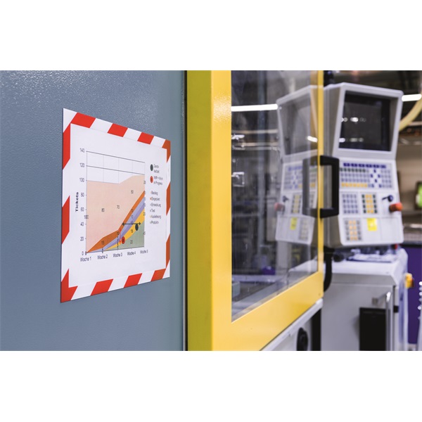 Durable Duraframe Security Magnetic A4 5db/cs piros/fehér infokeret
