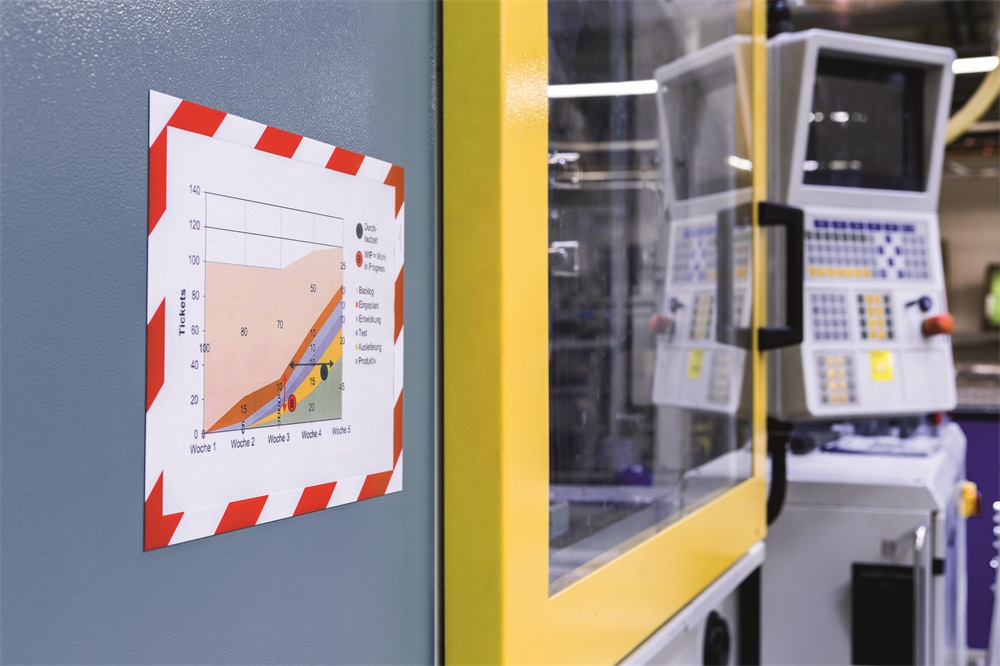 Durable Duraframe Security Magnetic A4 5db/cs piros/fehér infokeret