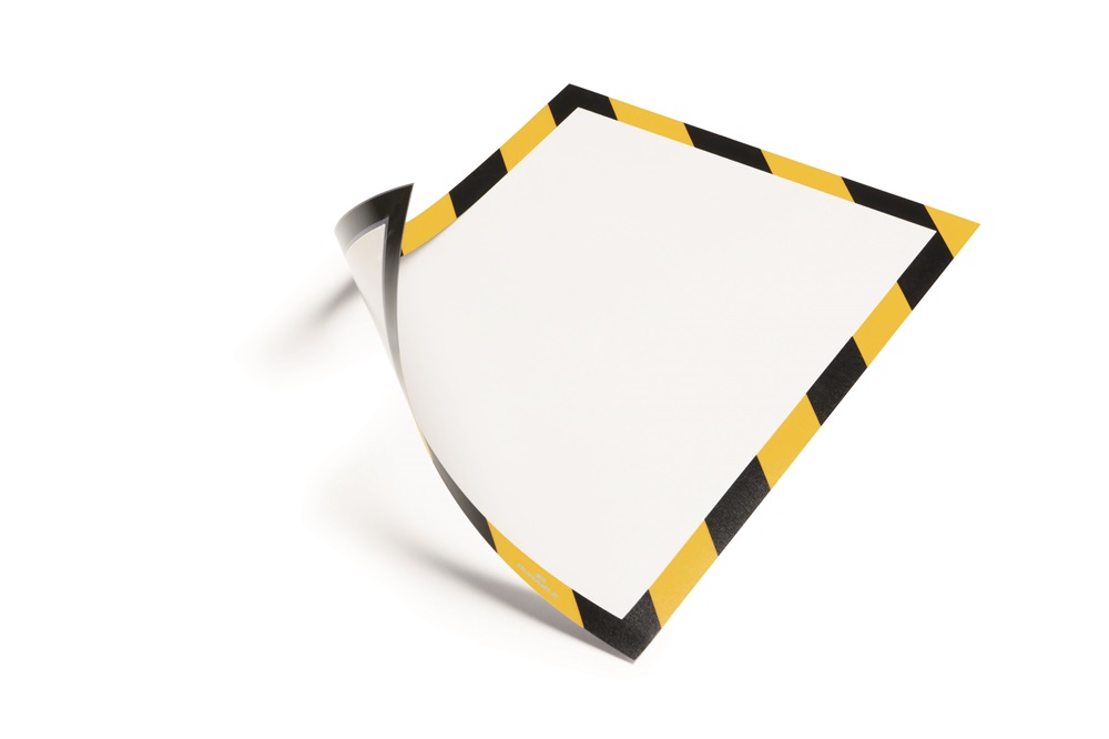 Durable Duraframe Security Magnetic A4 5db/cs sárga/fekete infokeret