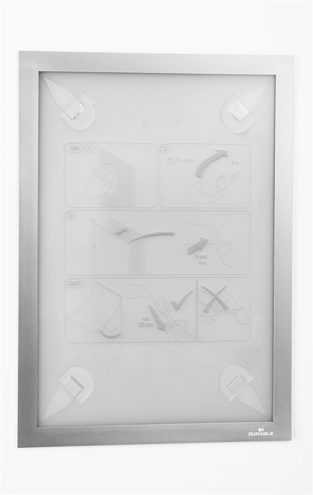 Durable Duraframe Wallpaper A4 1db/csomag ezüst infokeret