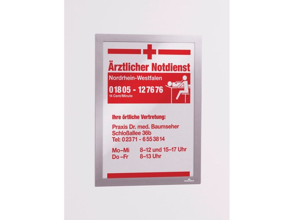 Durable Duraframe A4 2db ezüst öntapadó információs keret