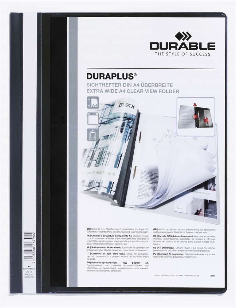 Durable Duraplus fekete gyorsfűző