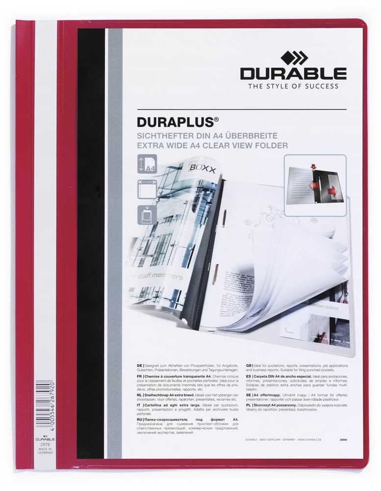 Durable Duraplus piros gyorsfűző