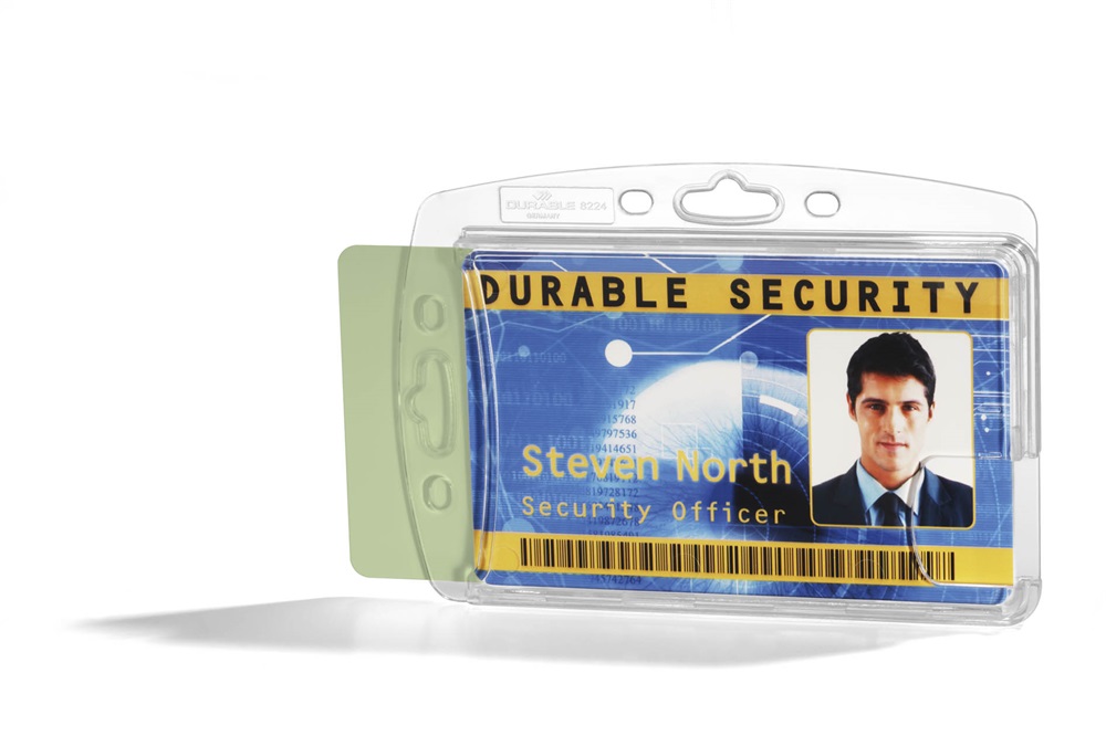 Durable Enclosed 2 kártya számára 10db-os áttetsző biztonságikártya tartó