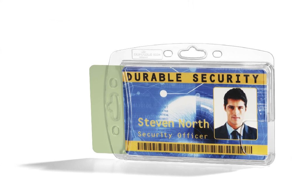 Durable Enclosed 2 kártya számára 10db-os áttetsző biztonságikártya tartó