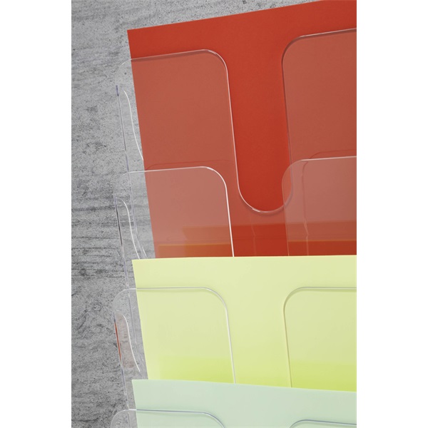 Durable Flexiplus A4 6 rekeszes átlásztó prospektustartó (Újracsomagolt)