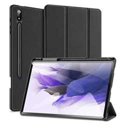 Dux Ducis GP-147070 Galaxy Tab S9 Plus LTE (SM-X816) / S9 Plus WIFI (SM-X810) fekete bőr hatású oldalra nyíló tok