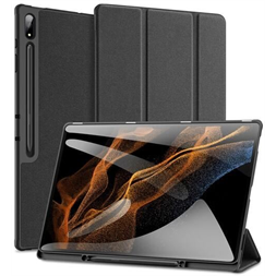 Dux Ducis GP-147076 Galaxy Tab S9 Ultra LTE (SM-X916) / S9 Ultra WIFI (SM-X910) fekete bőr hatású oldalra nyíló tok