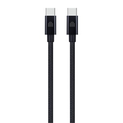 Dviced DV120009 25cm Type-C fekete szőtt borítású adat- és töltőkábel