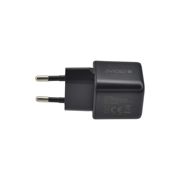 Dviced DV221003 30W Type-C GaN fekete hálózati töltő