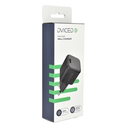 Dviced DV221003 30W Type-C GaN fekete hálózati töltő