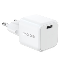 Dviced DV221004 30W Type-C GaN fehér hálózati töltő + Type-C kábel