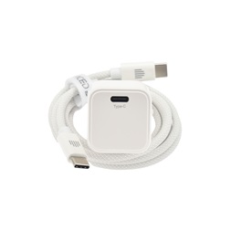 Dviced DV221004 30W Type-C GaN fehér hálózati töltő + Type-C kábel