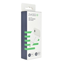 Dviced DV221004 30W Type-C GaN fehér hálózati töltő + Type-C kábel