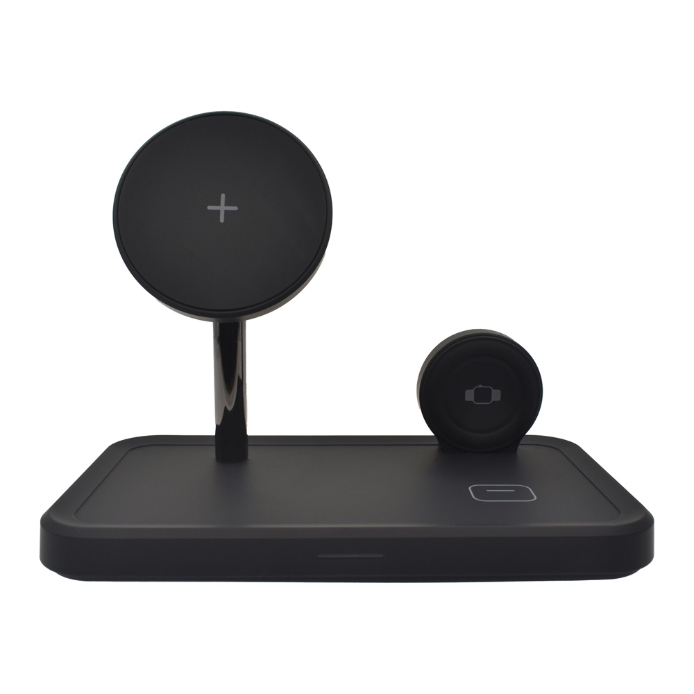Dviced DV230005 15W 3in1 fekete vezeték nélküli töltő állomás + adapter & kábel